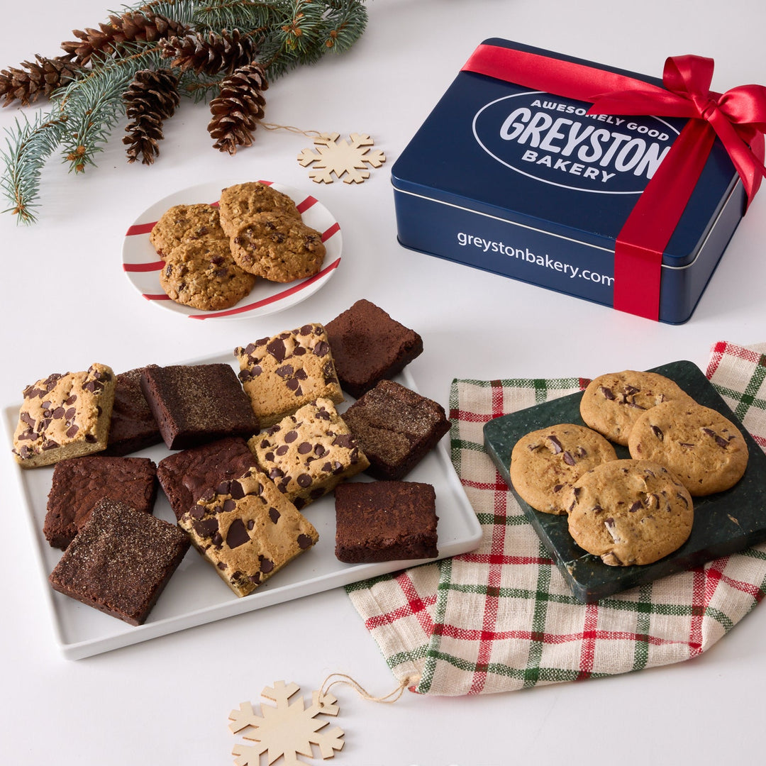 Curated Brownie & Cookie Assortment 20PCS Large Gift Tin