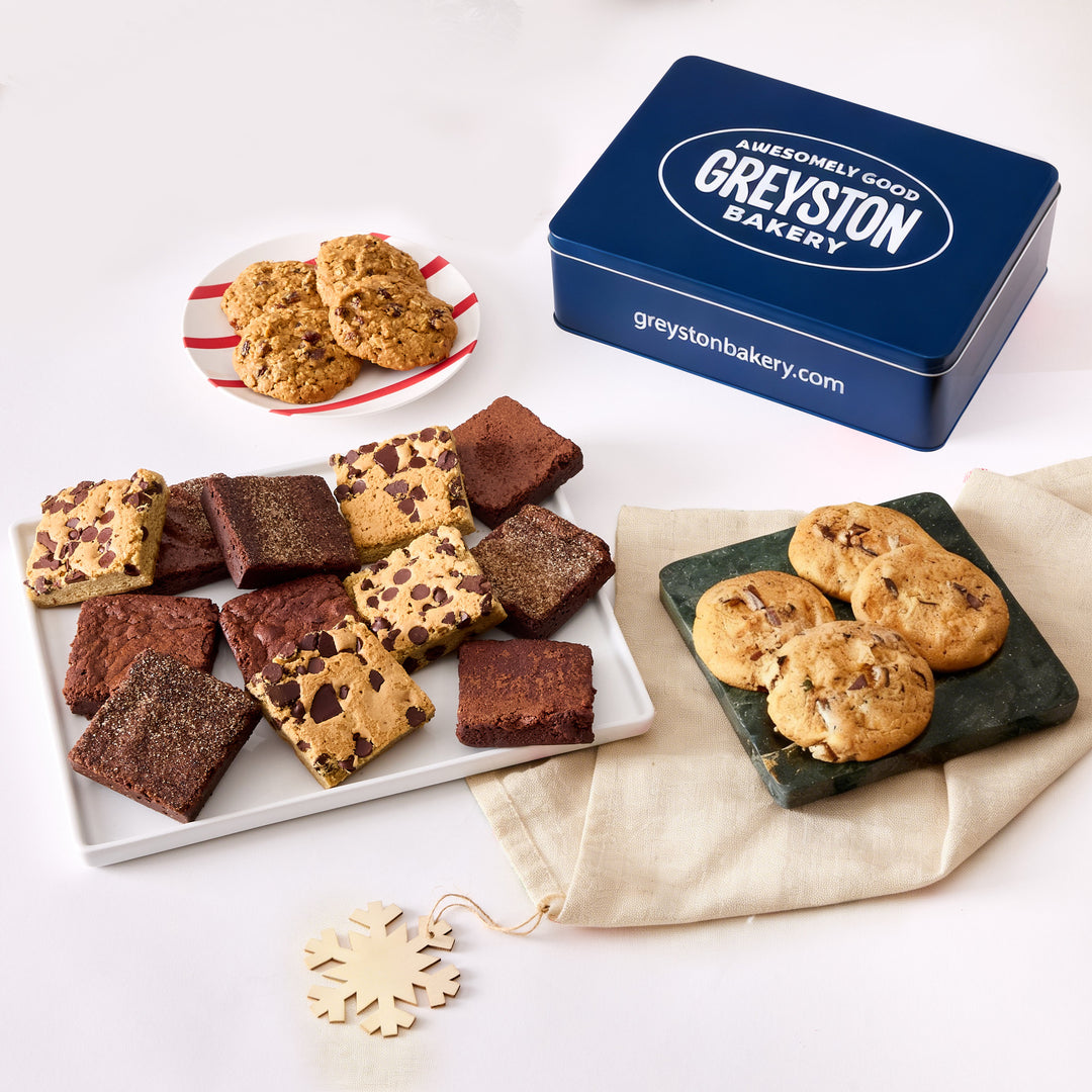 Curated Brownie & Cookie Assortment 20 PCS Large Gift Tin