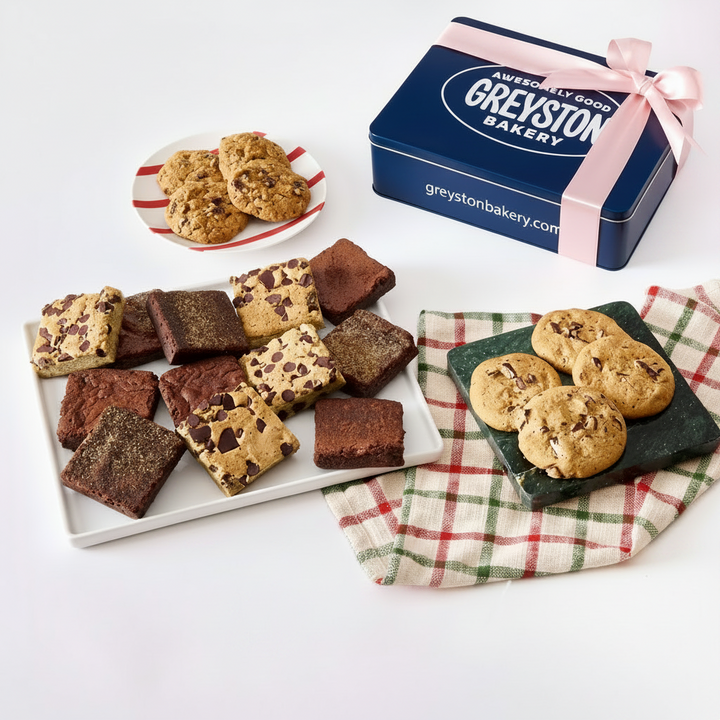 Curated Brownie & Cookie Assortment 20 PCS Large Gift Tin