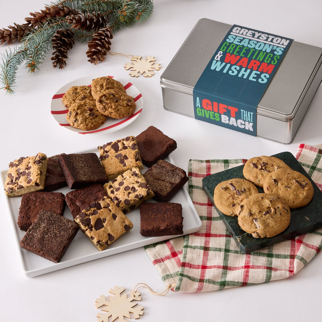 Curated Brownie & Cookie Assortment 20PCS Large Gift Tin
