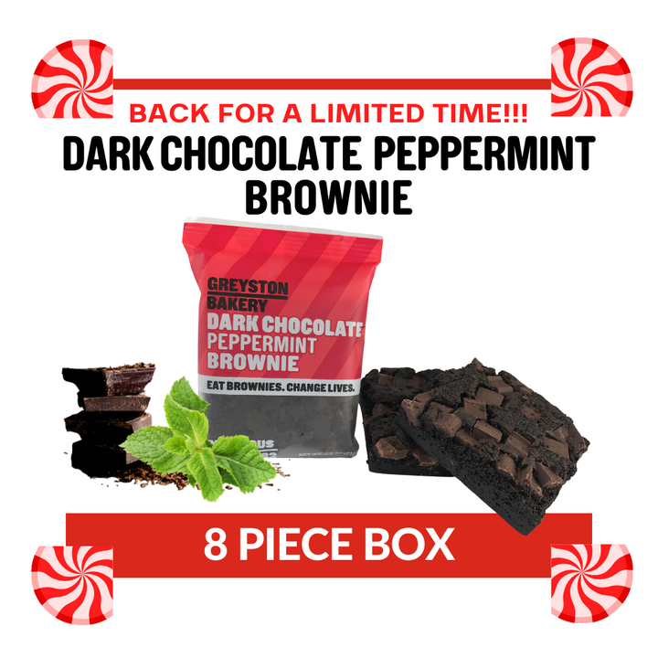 Dark Chocolate Peppermint Brownie | Single Flavor | 8 PCS