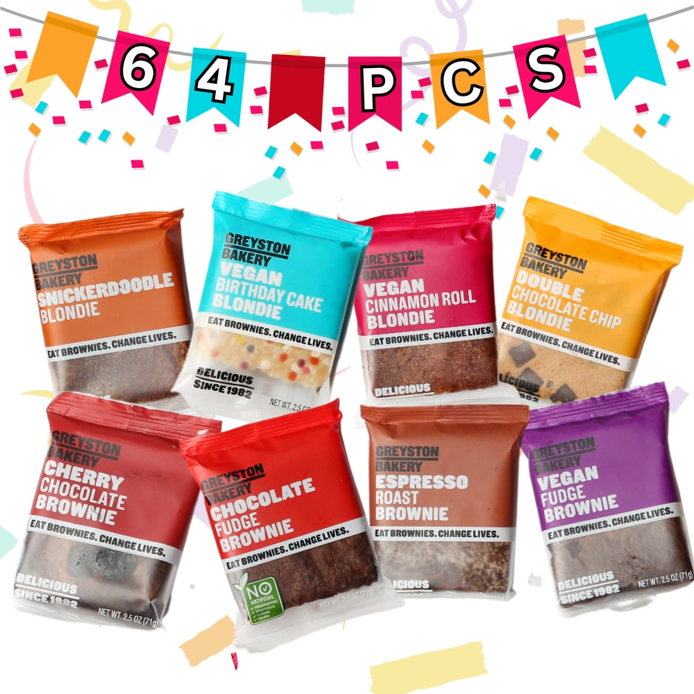 Giant Brownie or Blondie Party Pack 64 PCS Bulk