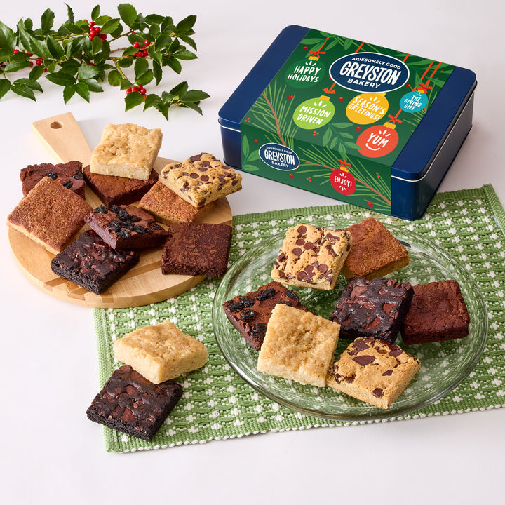 Holiday Favorites Brownie 18 PCS Large Gift Tin - Limited Edition!