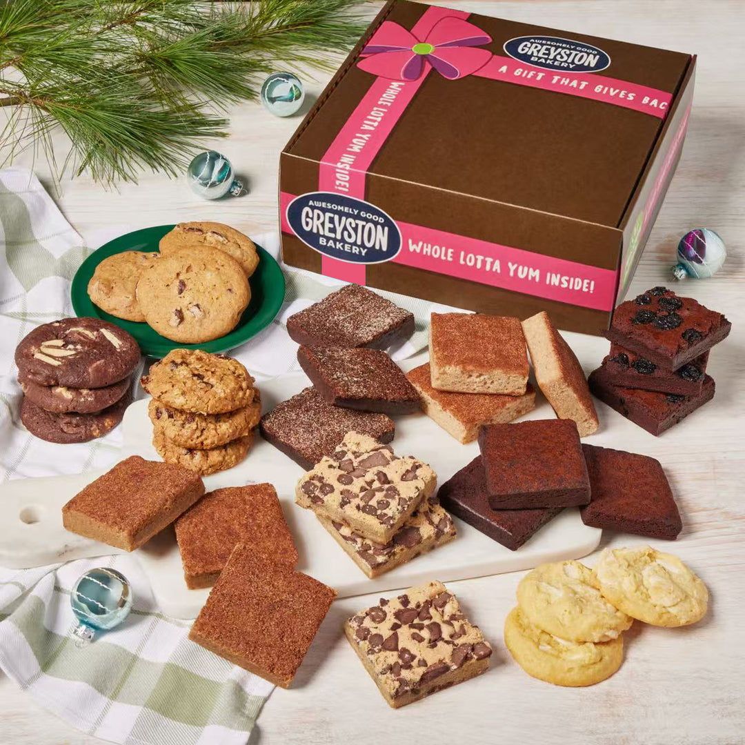 Ultimate Brownie & Cookie Variety Holiday Gift Box 30 PCS