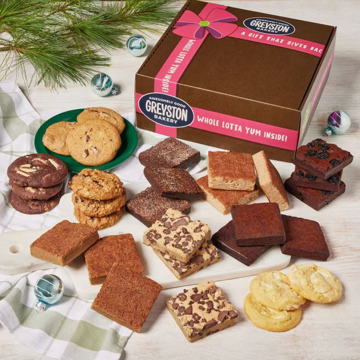 Ultimate Brownie & Cookie Variety Holiday Gift Box 30 PCS