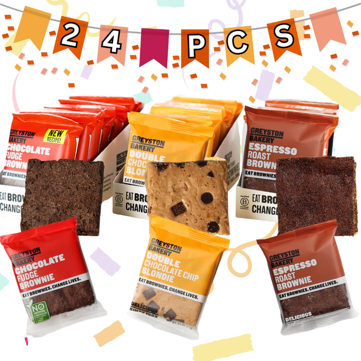 Brownie Variety Party Pack 24 PCS | 3 Traditional Flavors