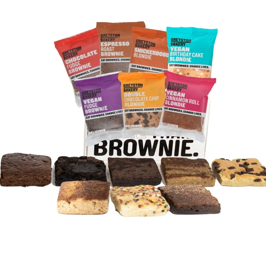 Greyston Bakery Sampler gift box - 7 flavors, 8 pieces and one delicious brownie & blondie gift!