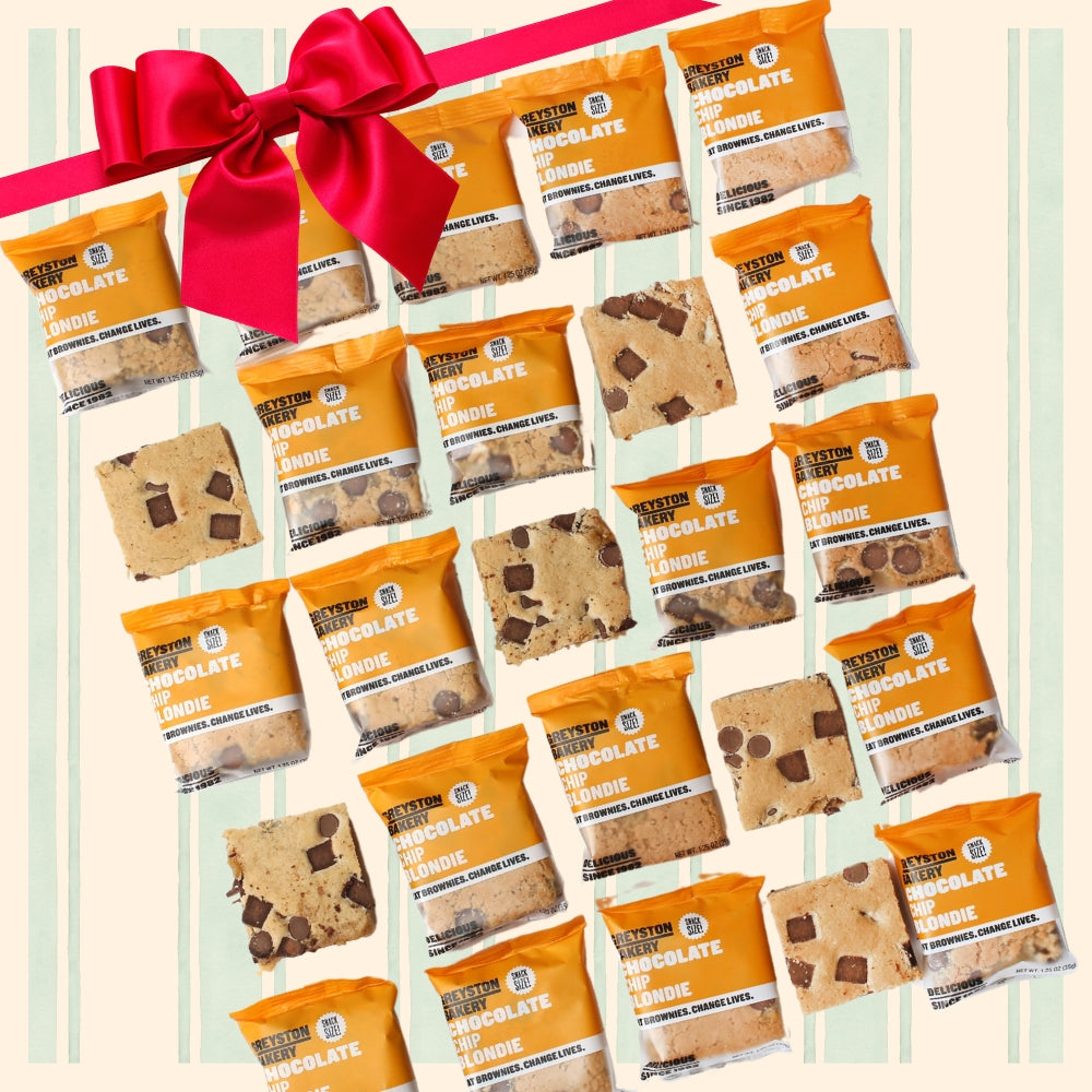 Snack Size Chocolate Chip Blondie 24PC Party Pack & Holiday Gift