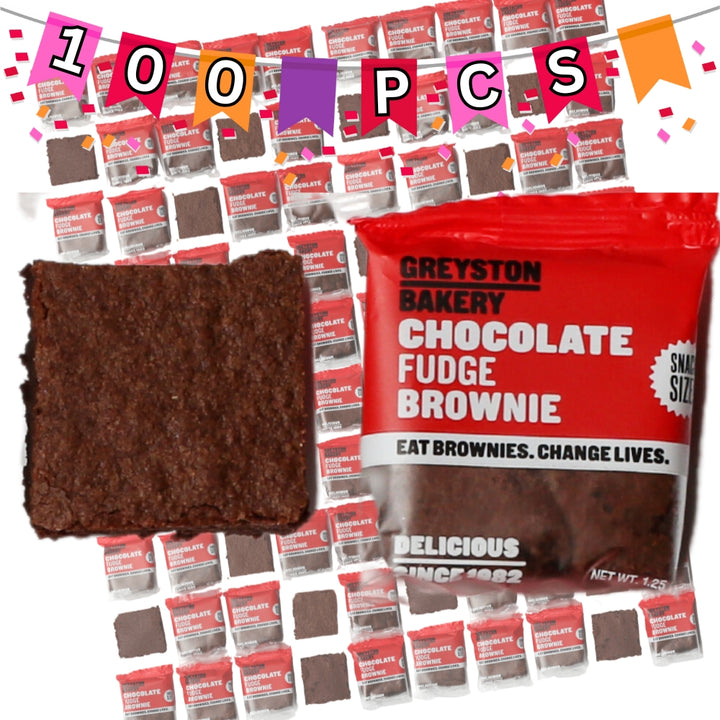 Snack Size Chocolate Fudge Brownie 100PC Party Pack