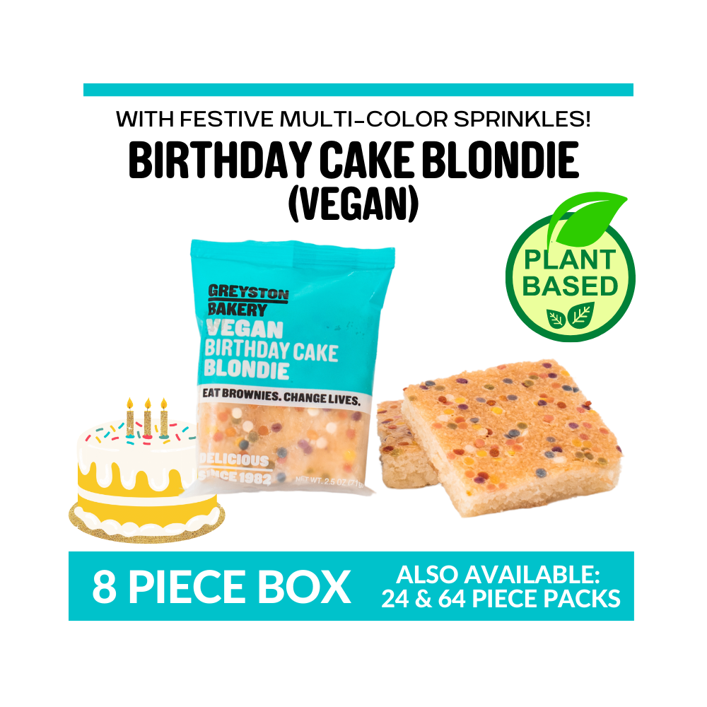 Vegan Birthday Cake Blondie | Single Flavor | 8 PCS